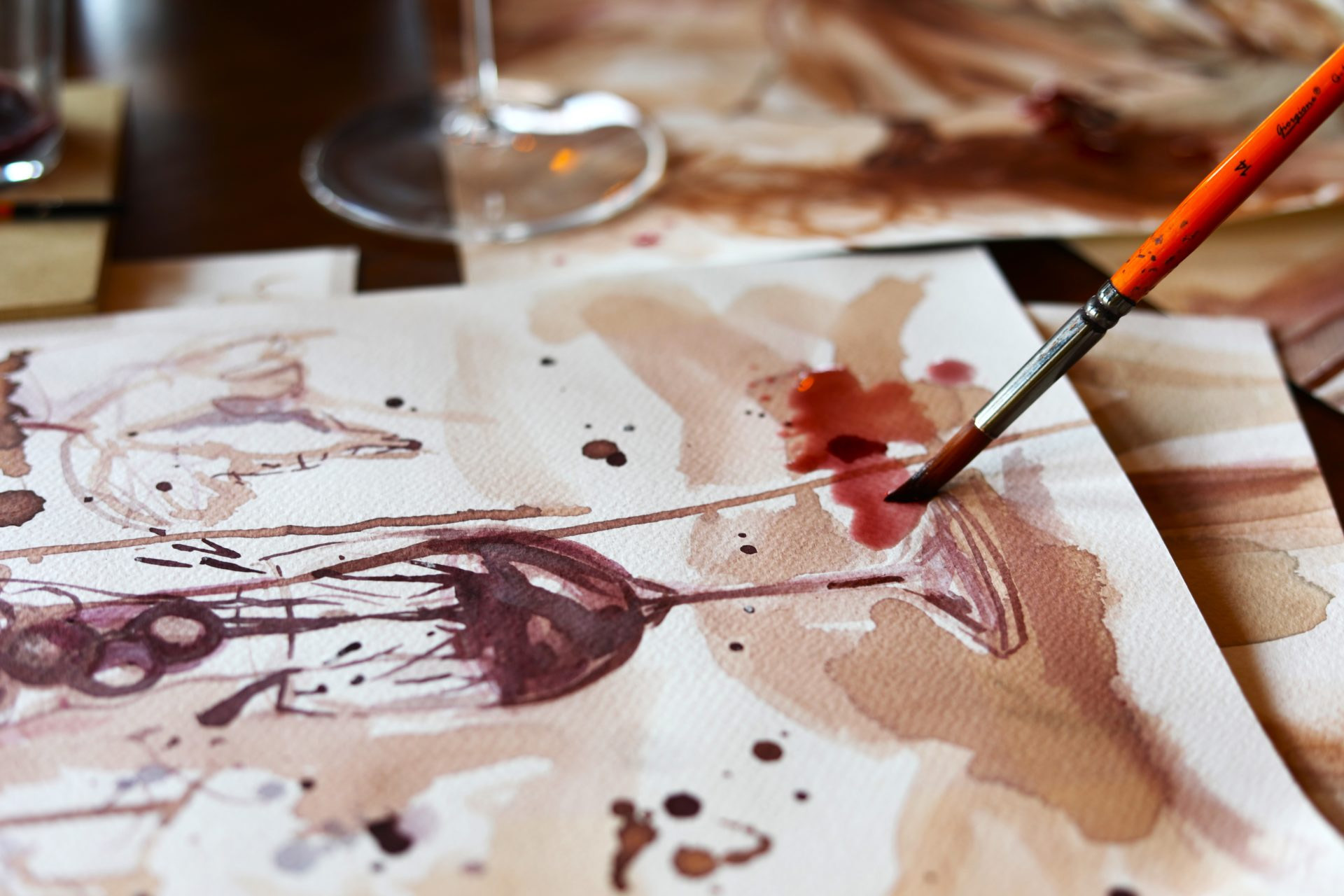 painting with wine